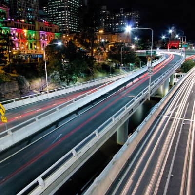 Traffic on Brisbane's Riverside Expressway